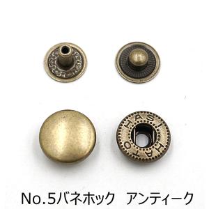 No.5バネホック（大） アンティーク 50個入り｜lethercraftdubro