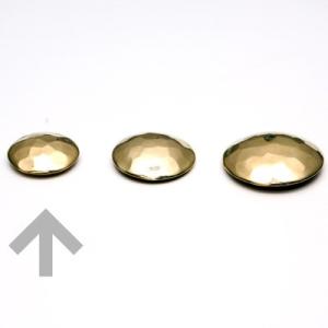 真鍮コンチョ ラウンド槌目 24mm径 1個入り ネジ式 : レザー