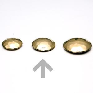 真鍮コンチョ ラウンド石目 24mm径 1個入り ネジ式 : レザー