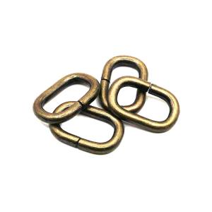 小判カン 黒ニッケル／15mm 4個入 No.8 レザー用金具 レザークラフト
