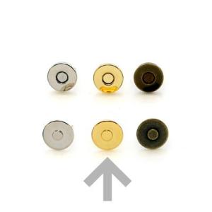 マグネットボタン 12mm ゴールド（本金） 割り足式 1組入り レザー用金具 レザークラフト