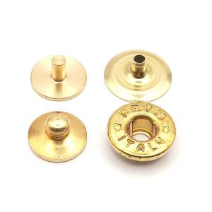 プリムイタリー/PRYM ITALY　ホック　ギボシタイプ　ブラス（真鍮）　約9mm　　カクシ　10組