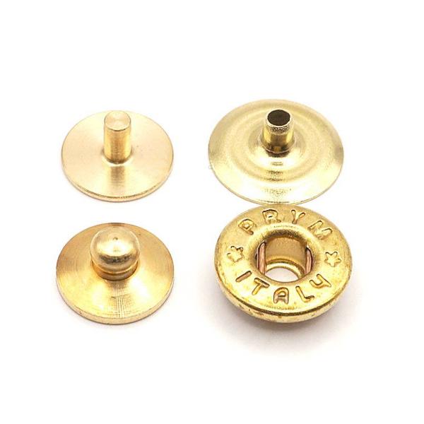 プリムイタリー/PRYM ITALY ホック ギボシタイプ ブラス（真鍮） 約9mm  カクシ 10...