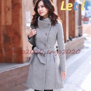 コート レディース アウター 長袖 秋冬 40代 トレンチコート スプリングコート ロング丈 チェスターコート  立ち襟 防寒 大きいサイズ 上品 着痩せ