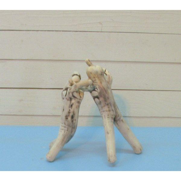 枝付き流木根　何かに見えそうな流木素材　j34　国産流木素材　インテリア店舗ディスプレイオブジェ　水...