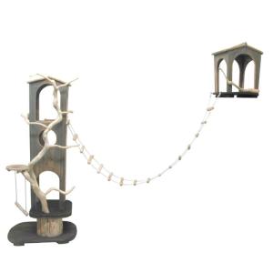 オリジナルバードジムタワー(サブハウス・吊りハシゴ付き)　pb106