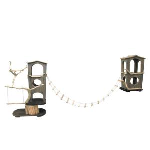 オリジナルバードジムタワー(サブハウス・吊りハシゴ付き)　pb107