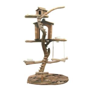 オリジナルツリーハウスな流木バードジムタワー pb29 ペット用品　鳥の止まり木スタンド　バードジム...