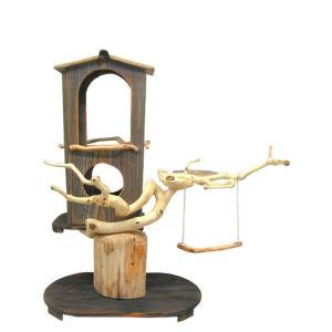 オリジナルバードジムタワー　pb88　オリジナル流木ペット用品