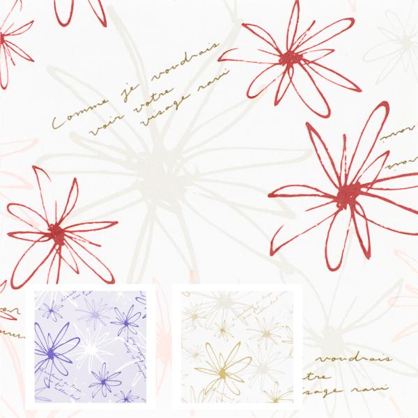 ラッピング包装紙 フラワー