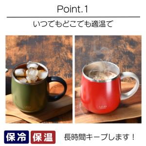蓋付き マグカップ 名入れ 可 ステンレス 目...の詳細画像4