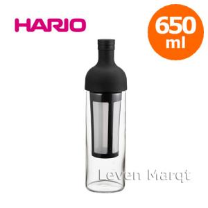 ハリオ HARIO フィルターインコーヒーボトル 650ml ブラック 水出しボトル/アイスコーヒー/水出しコーヒー｜levenmarqt