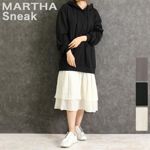 ワンピ ワンピース 異素材 MARTHA Sneak マーサ スニーク パーカー フーディー ドッキ...