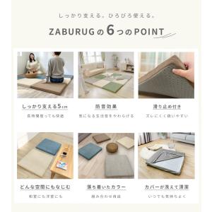 座布団 高反発 防音 ラグマット スクエア ク...の詳細画像2