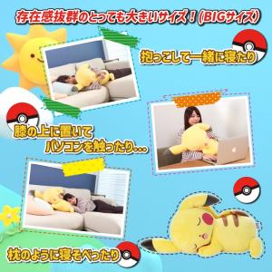 ピカチュウ ぬいぐるみL ポケモン すやすやフ...の詳細画像2