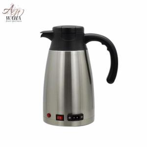 車用電気ポット DC12V-24V兼用 循環加熱 車載 電気ケトル カーポット 大容量1200ml 車用湯沸かし器 カーヒーター 食品グレード304ステンレス 旅行/キャンプ