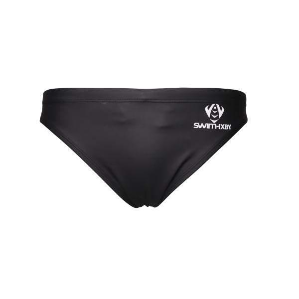 【SWIMHXBY】　競泳水着　競泳パンツ　メンズ　ボーイズ　ベーシック　黒　PU　ラバー