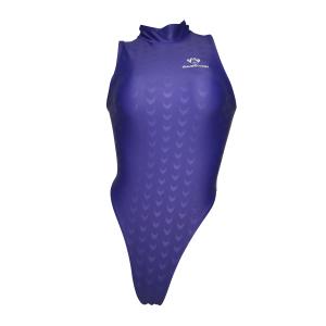 [SWIMHXBY] 競泳水着 レディース ガールズ 203 ネイビー ウォーターポロ バックジップ　Tバックモデル