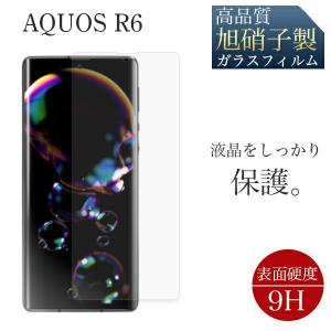 AQUOS R6 フィルム ガラス aquos r6 フィルム 指紋認証 ガラスフィルム ケース 耐衝撃 強化ガラスフィルム 液晶保護 アクオス