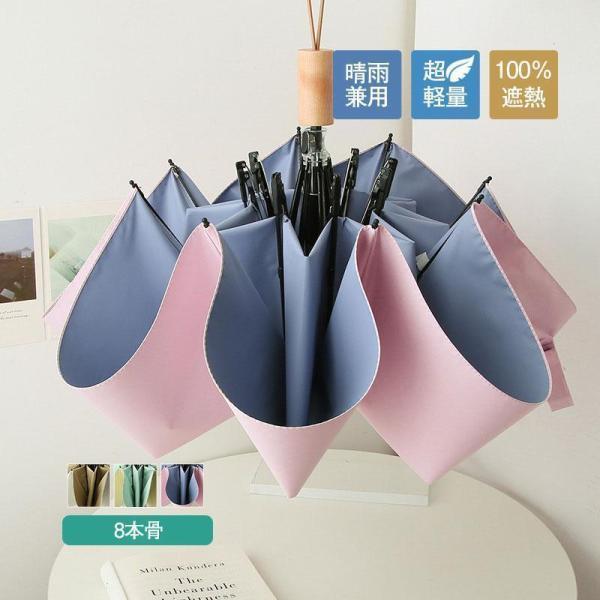折り畳み傘 晴雨兼用 超軽量日傘 遮熱 女性用 雨傘 8本骨 折りたたみ傘 紫外線対策 可愛い シン...