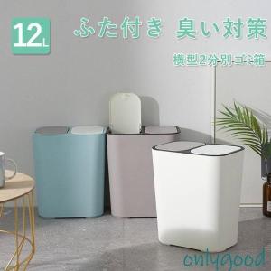 ゴミ箱 ふた付き 2分別ワゴン 蓋つき 臭い対策...の商品画像
