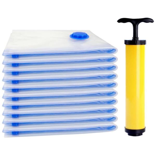 衣類圧縮袋 引越し用真空圧縮袋 布団収納袋 自動ロック式バルブ 旅行 出張 あっしゅく袋 スライダー...