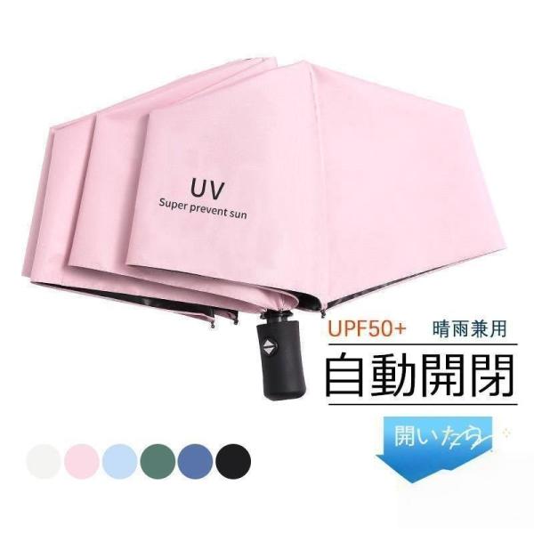 日傘 折りたたみ傘 晴雨兼用 自動開閉 丈夫 遮光 遮熱 UVカット 畳み UPF50+ 軽量 紫外...
