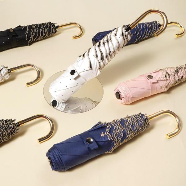 晴雨兼用 軽量 折りたたみ日傘 [スター 4colors][フラワー 4colors]遮光 遮熱 撥...