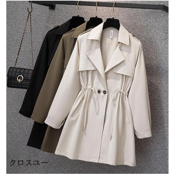 スプリングコート レディース 40代 ロング丈ジャケット トレンチコート 春コート アウター 春秋服...