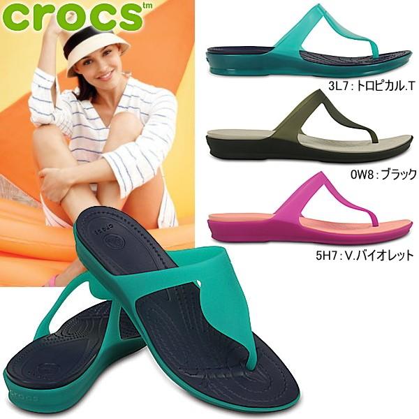 クロックス リオ フリップ ウィメン crocs rio flip w 16266 Tストラップ レ...