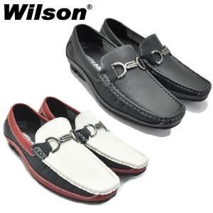 Wilson ウィルソン 8802 メンズシューズ カジュアルシューズ デッキシューズ ドライビングシューズ 紳士靴 スリッポン ビットローファー ブラック｜lib-ys