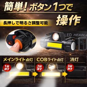 ヘッドライト ヘッドランプ 充電式 led 2...の詳細画像5