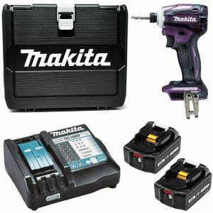 マキタ makita インパクトドライバー td172d パープル 18v 6.0ah bl1860b 互換 バッテリー 充電器 セット td172