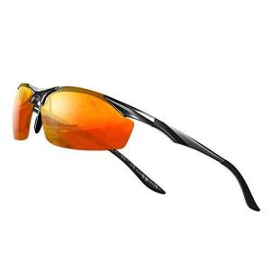 ANQUIKA 偏光レンズサングラス UV400 紫外線カット 超軽量 メタルフレームスポーツサングラス ドライブ/自転車/釣り/野球/ンニング／ゴル