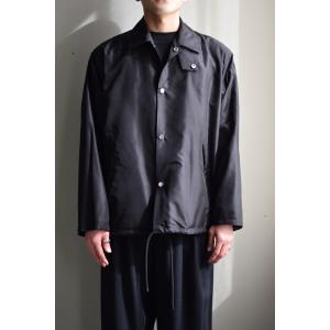 MARKAWARE マーカウェア SILK TAFFETA COACH JACKET III [BLACK]