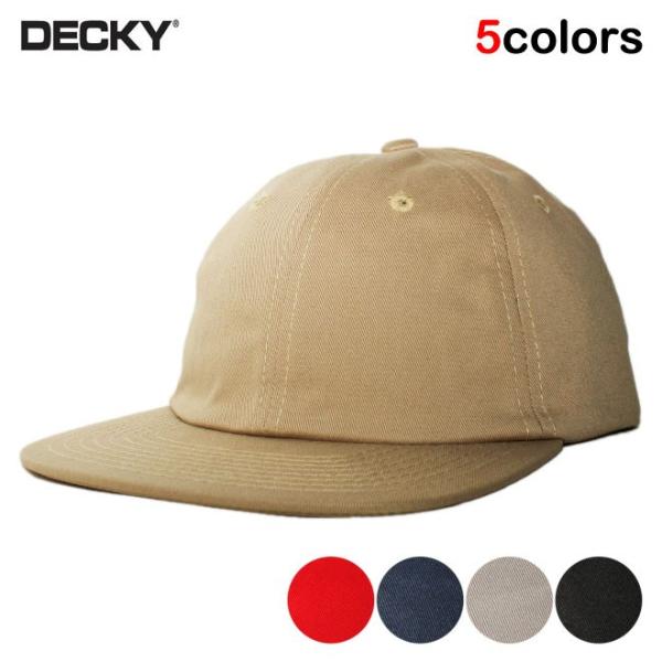 デッキー ストラップバックキャップ 帽子 DECKY メンズ レディース 無地 シンプル gy bk...