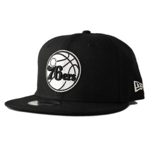 ニューエラ スナップバックキャップ 帽子 NEW ERA 9fifty メンズ レディース NBA フィラデルフィア セブンティシクサーズ bk｜liberalization