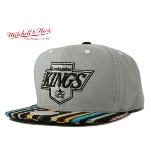 ミッチェル&ネス スナップバックキャップ 帽子 MITCHELL&NESS メンズ レディース NHL ロサンゼルス キングス gy ptn｜liberalization