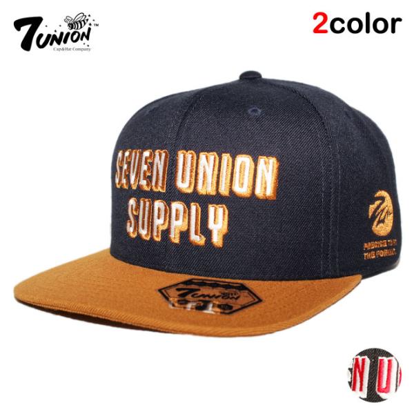セブンユニオン 7UNION スナップバックキャップ 帽子 メンズ レディース bk nv