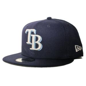 ニューエラ スナップバックキャップ 帽子 NEW ERA 9fifty メンズ レディース MLB タンパベイ レイズ nv｜liberalization