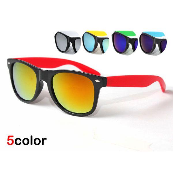 セール サングラス メンズ レディース ウエリントン型 ミラーレンズ wt lbe gn yl rd