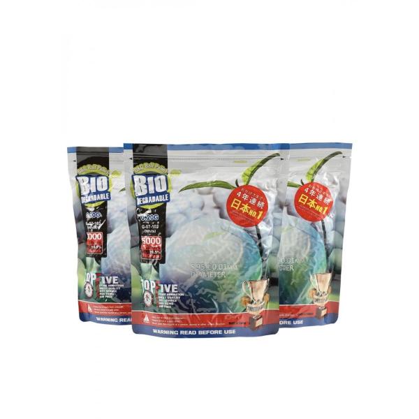 G&amp;G G-07-103 バイオBB弾　0.20g 1KG 5000shot ホワイト 3袋セット