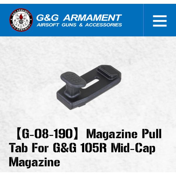 G&amp;G ARMAMENT G-08-190 Magazine Pull Tab for G&amp;G 10...