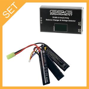 G&G リポバッテリー＆専用充電器セット【11.1v セパレートT型