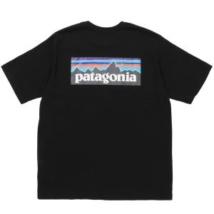 パタゴニア PATAGONIA 38504 BLK M メンズ P-6ロゴ レスポンシビリティー バッグロゴプリント Ｔシャツ ブラック Ｍサイズ（US)｜liberta-tokyo