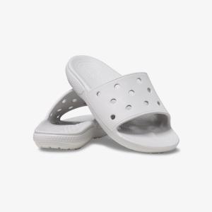 01 クロックス サンダル  Classic Crocs Slide クラシック スライド  レディース靴　フットウェア　ビーチサンダル　グレー　シャワーサンダル　｜liberta