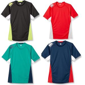 01 カンタベリー Canterbury PRACTICE TEE (SEMI-FIT) RG31003B プラクティスTシャツ ラグビーTシャツ ブラック レッド ネイビー グリーン 4L 5L 大きいサイズ｜liberta