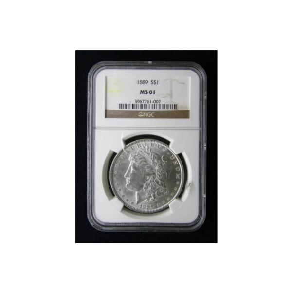 1889年 1オンス モルガン銀貨 MS61 NGC