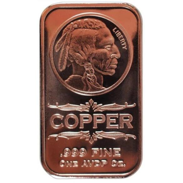 1オンス コッパーバー .999 銅インゴット