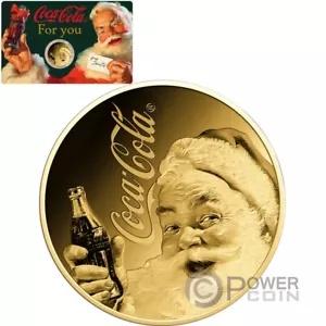 サンタからあなたへのコカ・コーラ 1/1000 オンス 金貨 3000 フラン チャド 2023